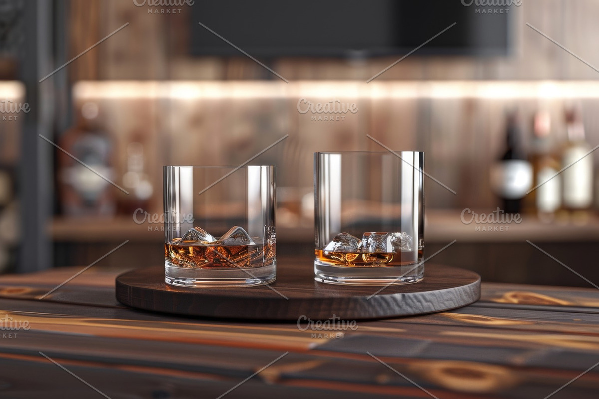 87 whiskey glasses, a Food & Drink Photo by Handmadefont (Photo 78 of 87)