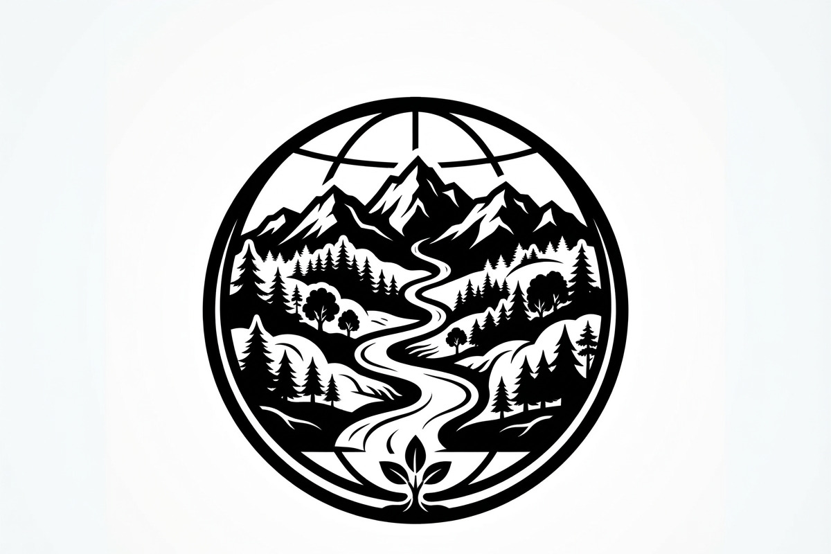 60 Eco Globe Landscape Silhouette, a Technology Illustration by Amazin_art (Photo 15 of 25)