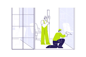 Installing partitions abstract, an Object Illustration by Visual Generation