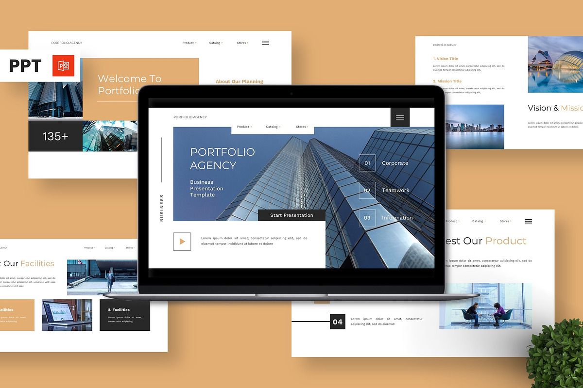 Portfolio Agency - Business PPT, a Presentation Template by Deepslide Studio (Photo 1 of 4)