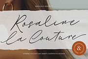Rosaline La Couture, a Script Font by HKL Studio (Thumbnail 1 of 20)