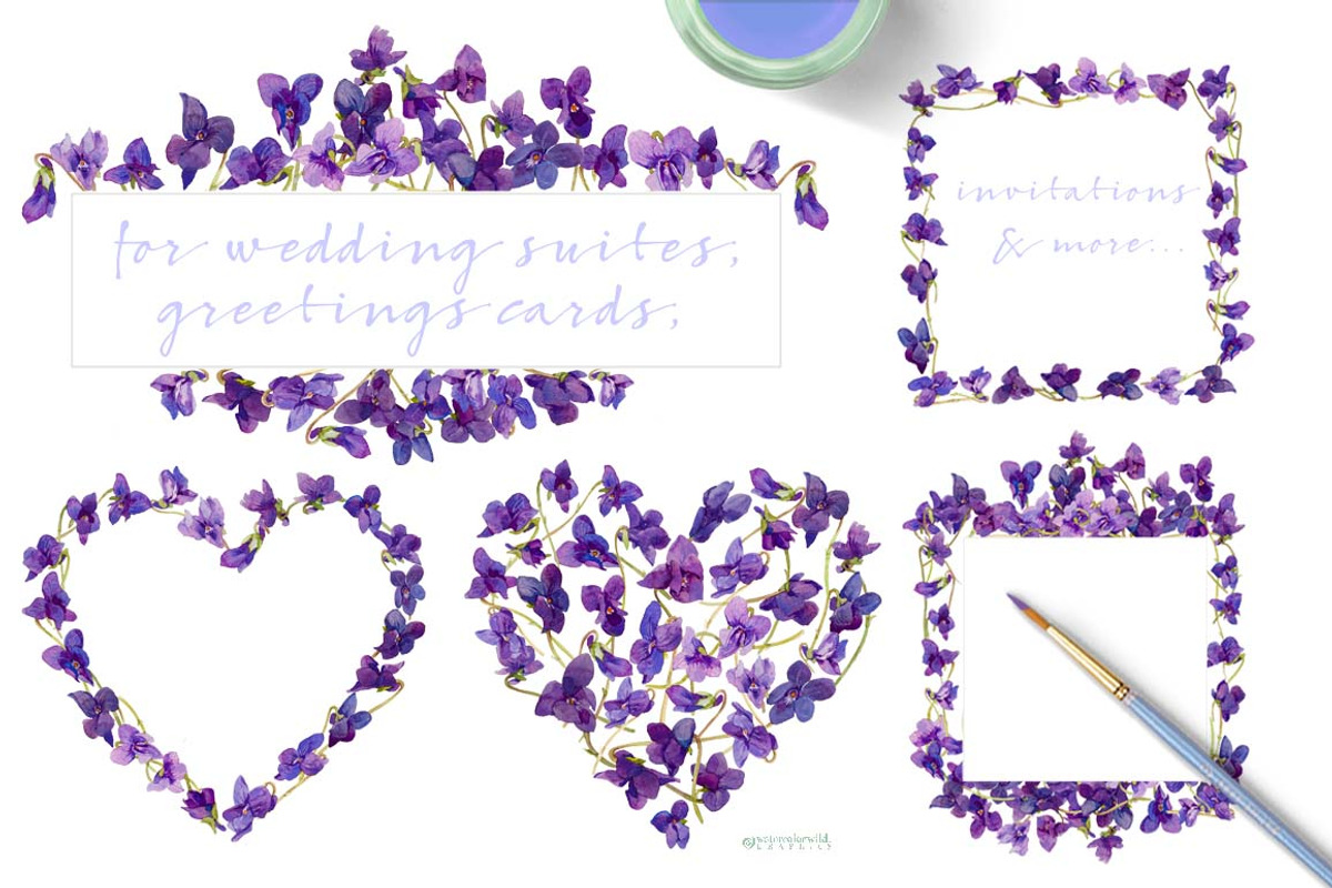 Sweet Violets, an Illustration by watercolorwild.graphics (Photo 5 of 8)