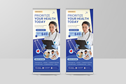 Blue Medical Checkup Roll Up Banner, a Poster Template by Annora Studio (Thumbnail 2 of 6)