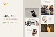 Loulou | Fashion E-commerce Template, a Landing Page Template by Skolastika Phoebe (Thumbnail 1 of 11)