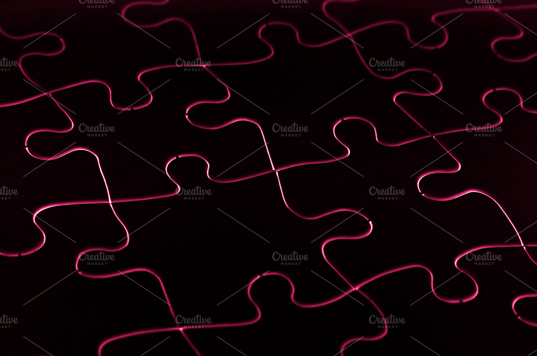 Jigsaw Puzzle Lines Background, an Abstract Photo by THP Creative