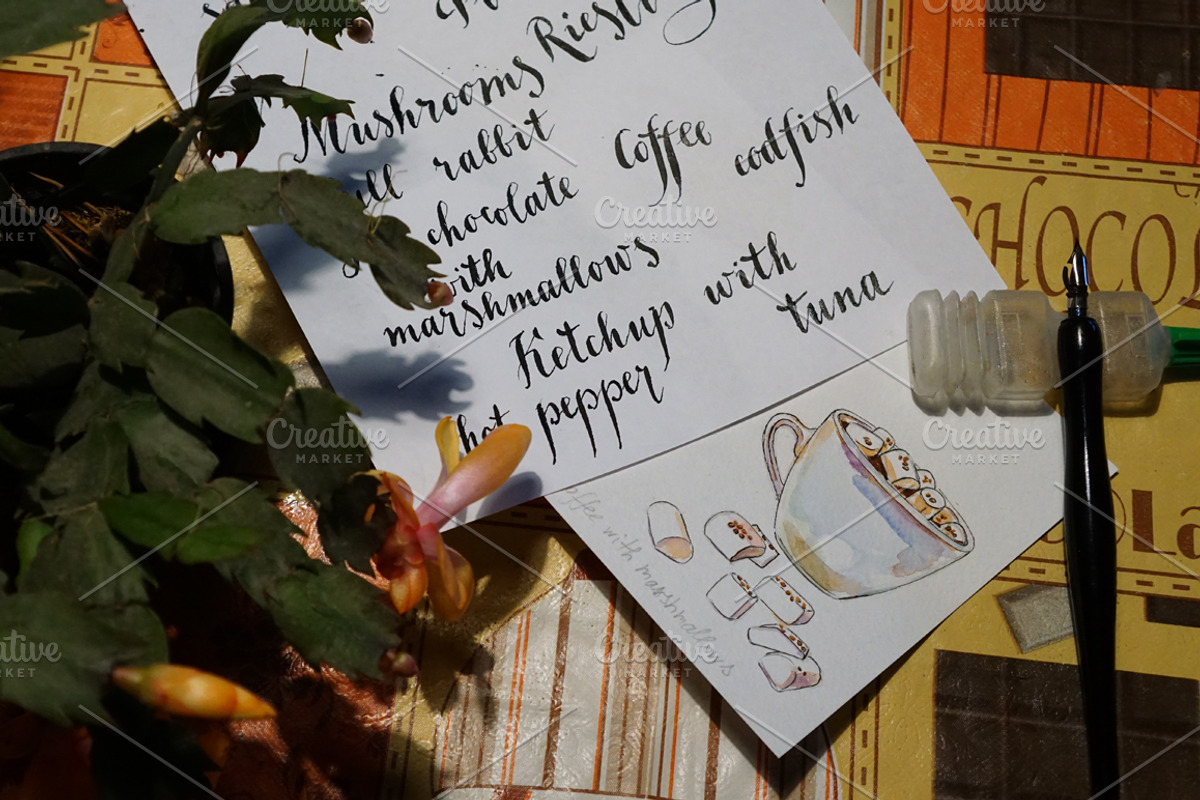 Watercolor coffee set-4, a Food Illustration by miminoshka (Photo 4 of 9)