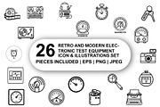 Retro & modern equipment Icon Set, an Outline Icon by Nurlan's shop (Thumbnail 1 of 4)