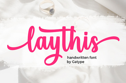 Laythis, a Script Font by Gatype