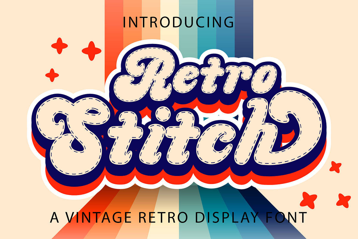 Retro Stitch - Retro Font, a Slab Serif Font by Densu Creative (Photo 1 of 7)