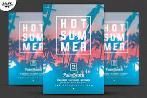 HOT SUMMER PALMS Flyer Template