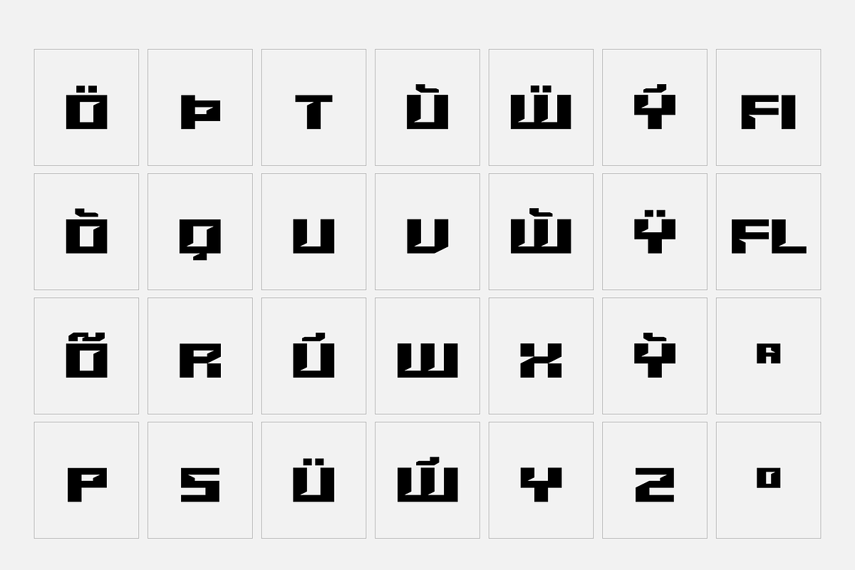 Mecha - block font, a Font by SelfBuild Type (Photo 10 of 13)