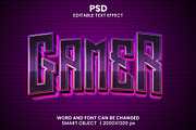 Gamer 3d Editable Psd Text Effect, a Brushes & More by bdrobin (Thumbnail 1 of 2)