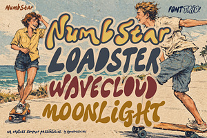 NumbStar Font Trio - Dreamy Summer