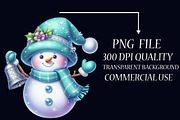 Christmas Snowman Clipart, an Illustration by Libby Wishes (Thumbnail 5 of 6)