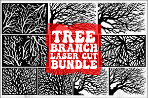 Tree Branch Laser Cut Panel Bundle, a Graphic by hafijul