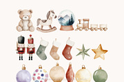 Watercolor Christmas – Santa, Elves, a Seasonal Illustration by OKArtHub (Thumbnail 4 of 12)
