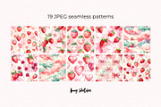 Strawberry Milk Seamless Patterns, a Pattern Graphic by Anna Design Studio (Thumbnail 2 of 6)