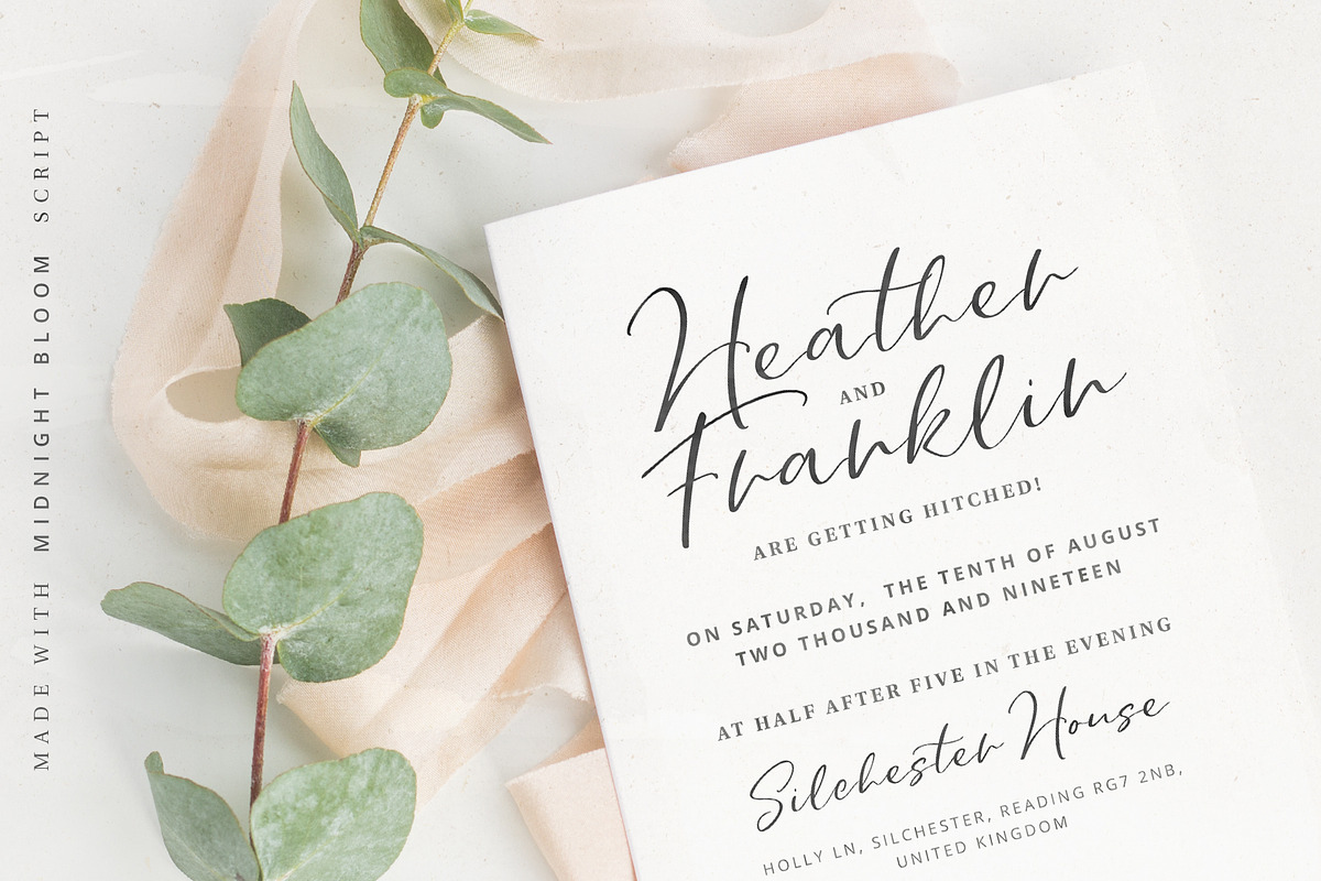 Midnight Bloom Script +18 Free Logos preview 8