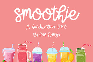RD Smoothie - Monoline Script Font, a Script Font by RissDesign