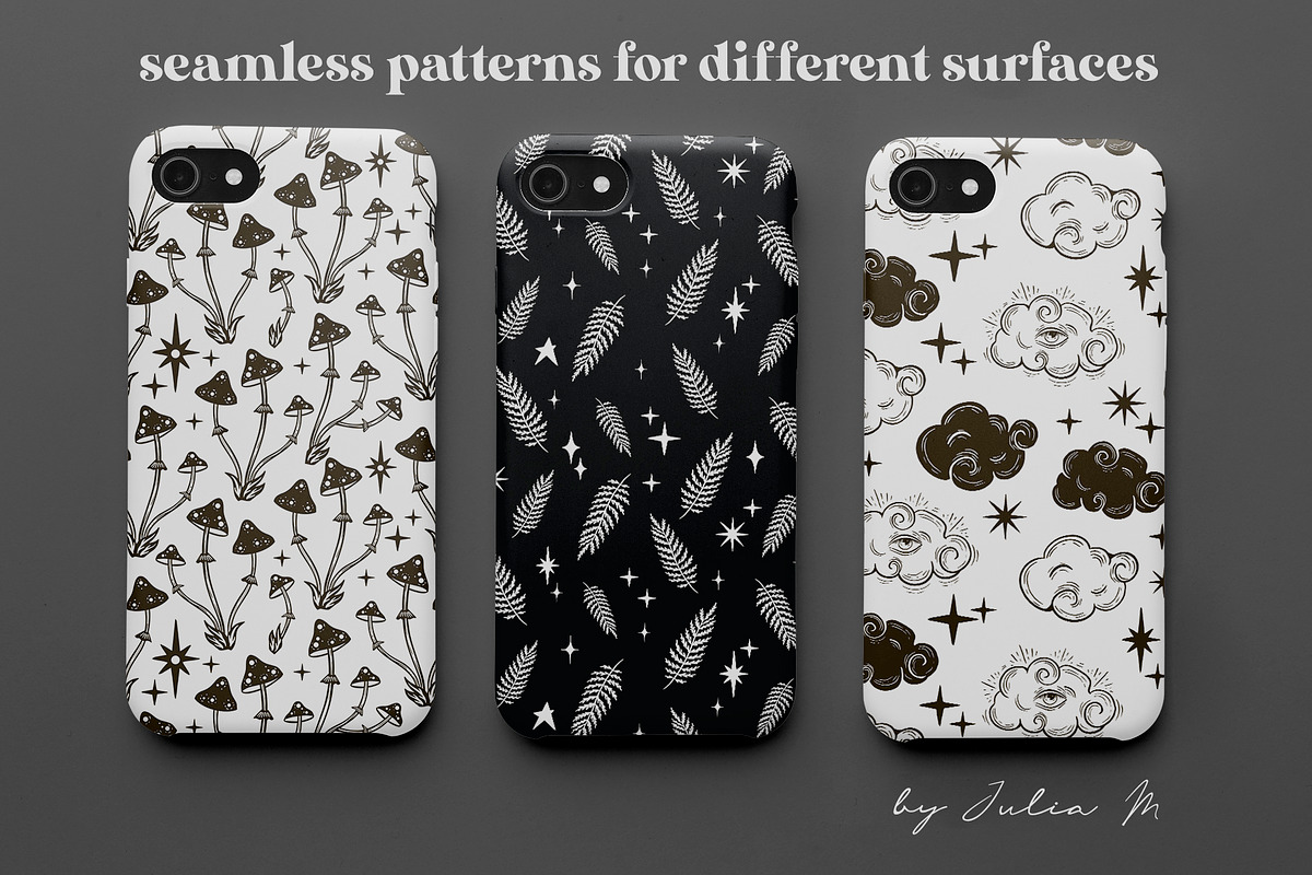 Magic Seamless Patterns Collection, a Pattern Graphic by Julia M. Watercolor (Photo 7 of 11)