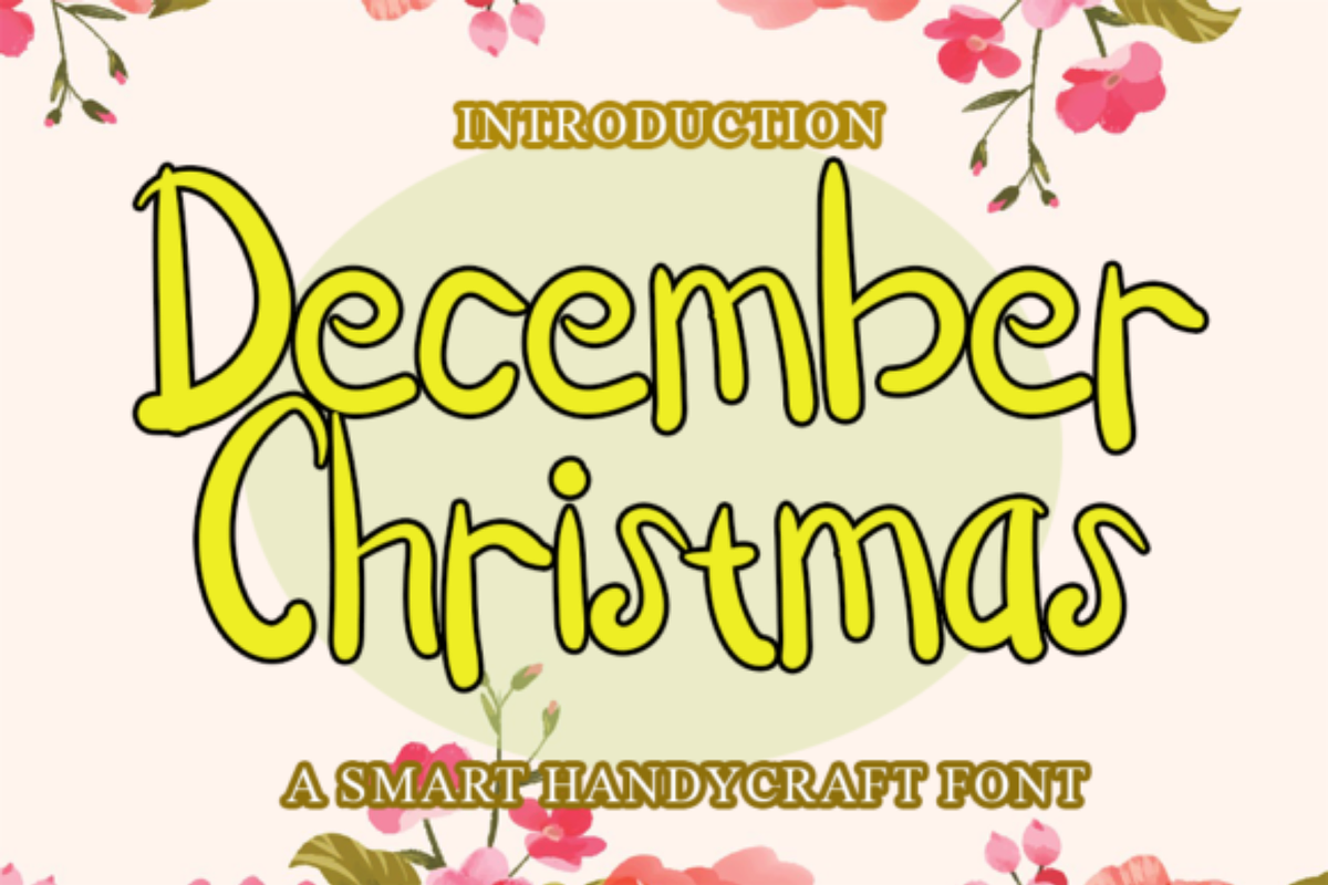 December Christmas Font, a Script Font by Techno Digitz (Photo 1 of 5)