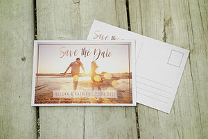 Photo save the date postcard