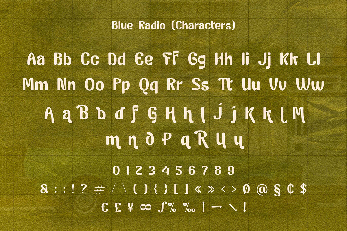 Blue Radio - Vintage Display Font, a Handwritten Font by Ekahermawan (Photo 12 of 13)