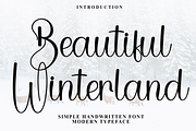 Beautiful Winterland, a Handwritten Font by InermediaSTUDIO (Thumbnail 1 of 8)