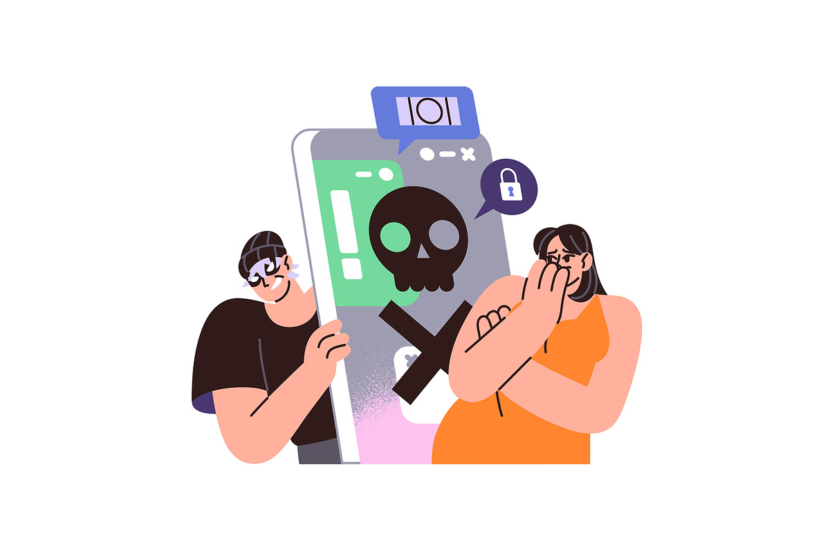 Internet scam, online fraud concept, a Finance Illustration by PaperTrident (Photo 2 of 9)