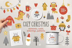 Cozy Christmas clipart collection