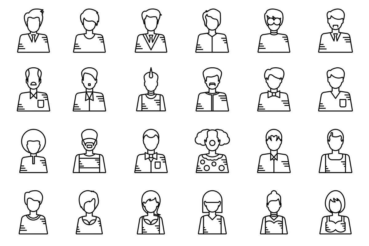 User Icon, Line and Outline Style, an Icon by VectorCam