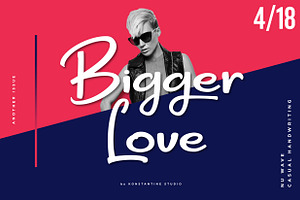 Bigger Love - Clean Handwriting Font