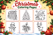 Christmas Coloring Pages, a Seasonal Illustration by Design Station (Thumbnail 3 of 3)