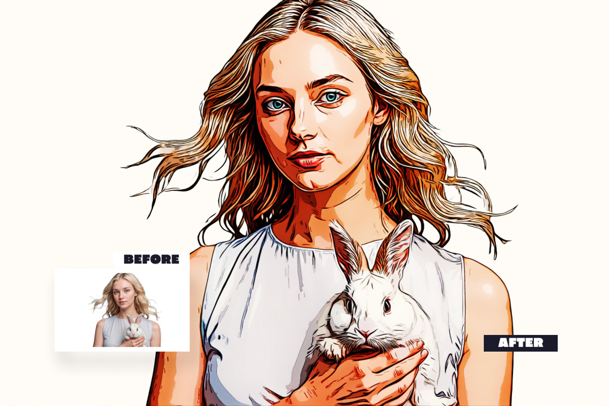 Vectorize Photo Effect, a Layer Style Add-On by dokudokunomi