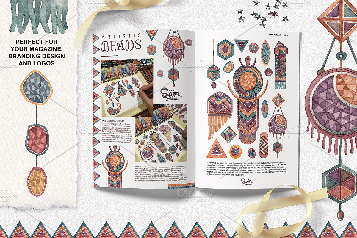 The Beads watercolor illustration, an Illustration by Soir Creative (Photo 3 of 8)