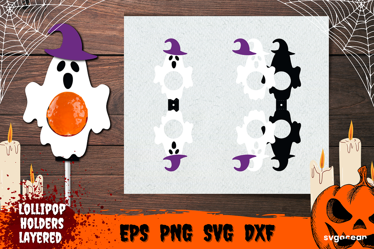 Halloween Lollipop Holders, an Illustration by svgocean (Photo 9 of 10)