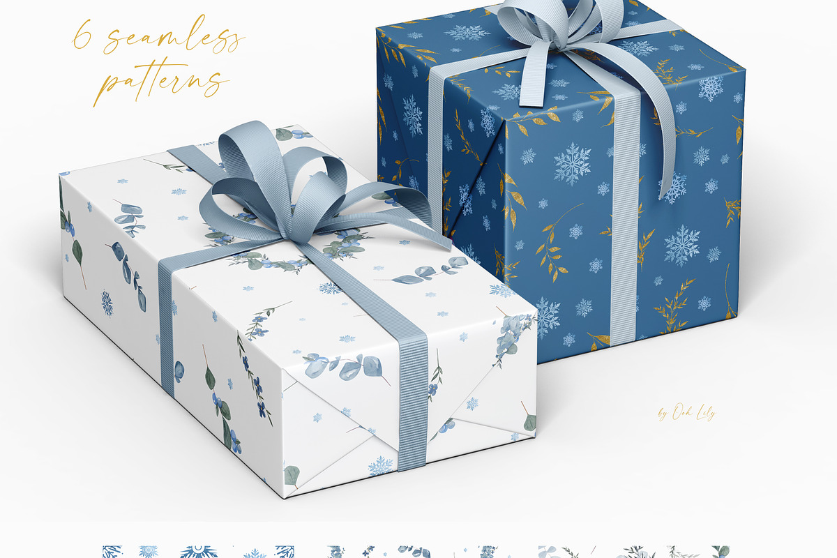 Cold winter.Watercolor Christmas Set, a Seasonal Illustration by Ooh Lily (Photo 7 of 20)