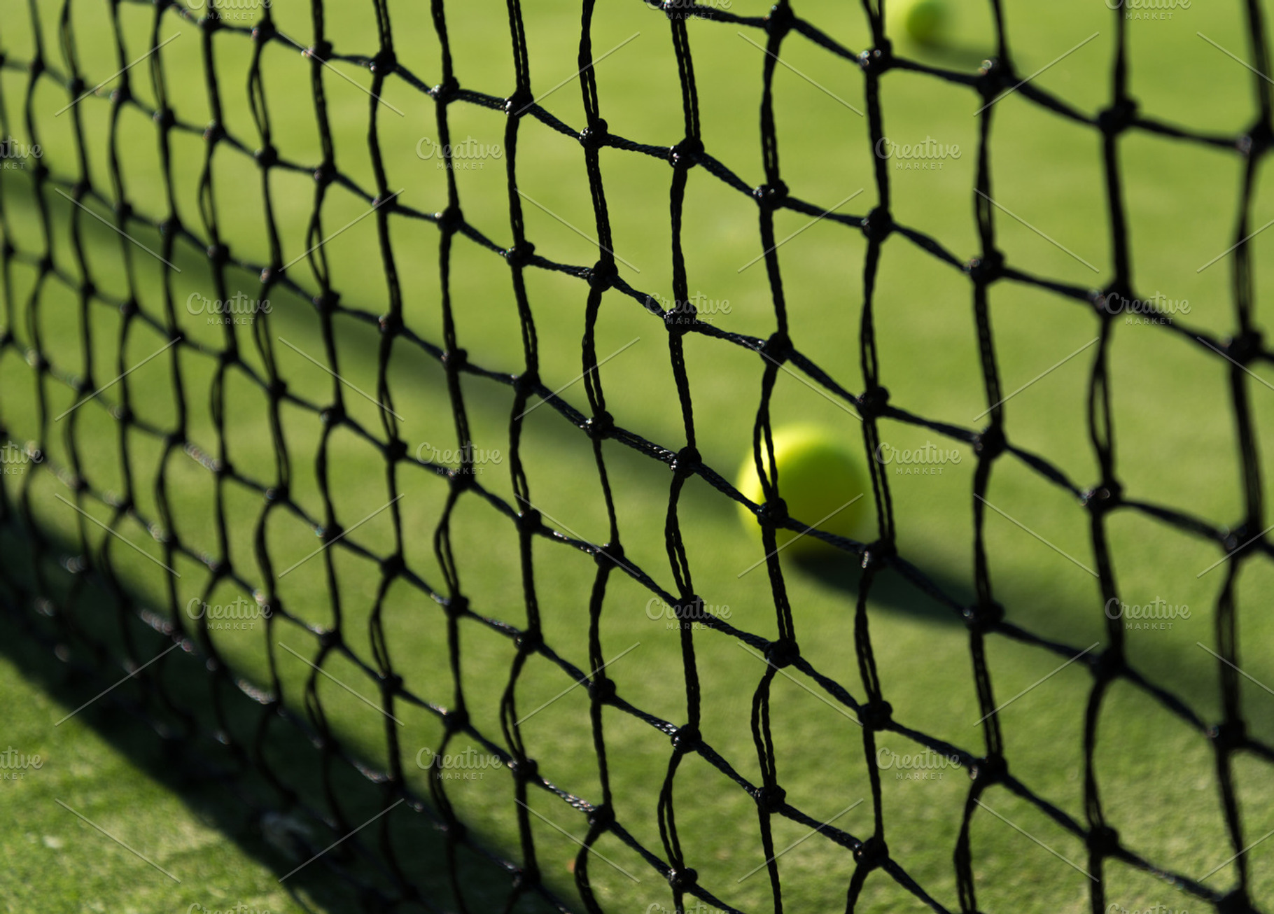 Tennis Ball Behind the Net, a Sports & Recreation Photo by harodominguez