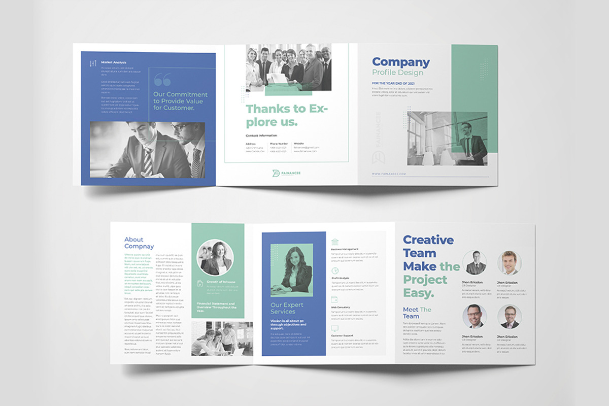 Square Tri-fold Brochure, a Brochure Template by astutedesign11 (Photo 1 of 3)