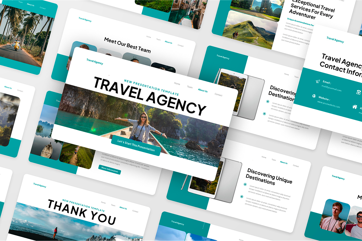 Travel Agency Google Slides, a Presentation Template by SquidPixey (Photo 6 of 6)