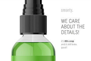 Transparent Spray Bottle Mockup