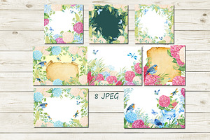 Hydrangea Watercolor Clipart