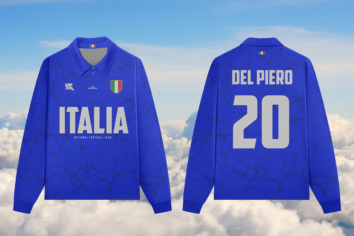 Long Sleeve Football Jersey Mockup, a Shirt Mockup by Irhasalfahad (Photo 7 of 7)