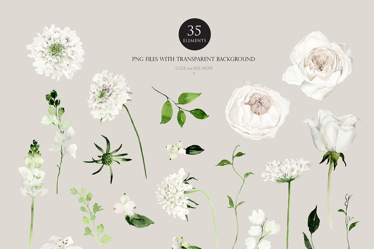 Watercolor flower - Elegant Wedding, an Illustration by Beigetime (Photo 3 of 12)