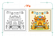 Bold Easy Easter Corner, a Seasonal Illustration by Ink Gallery (Thumbnail 4 of 9)
