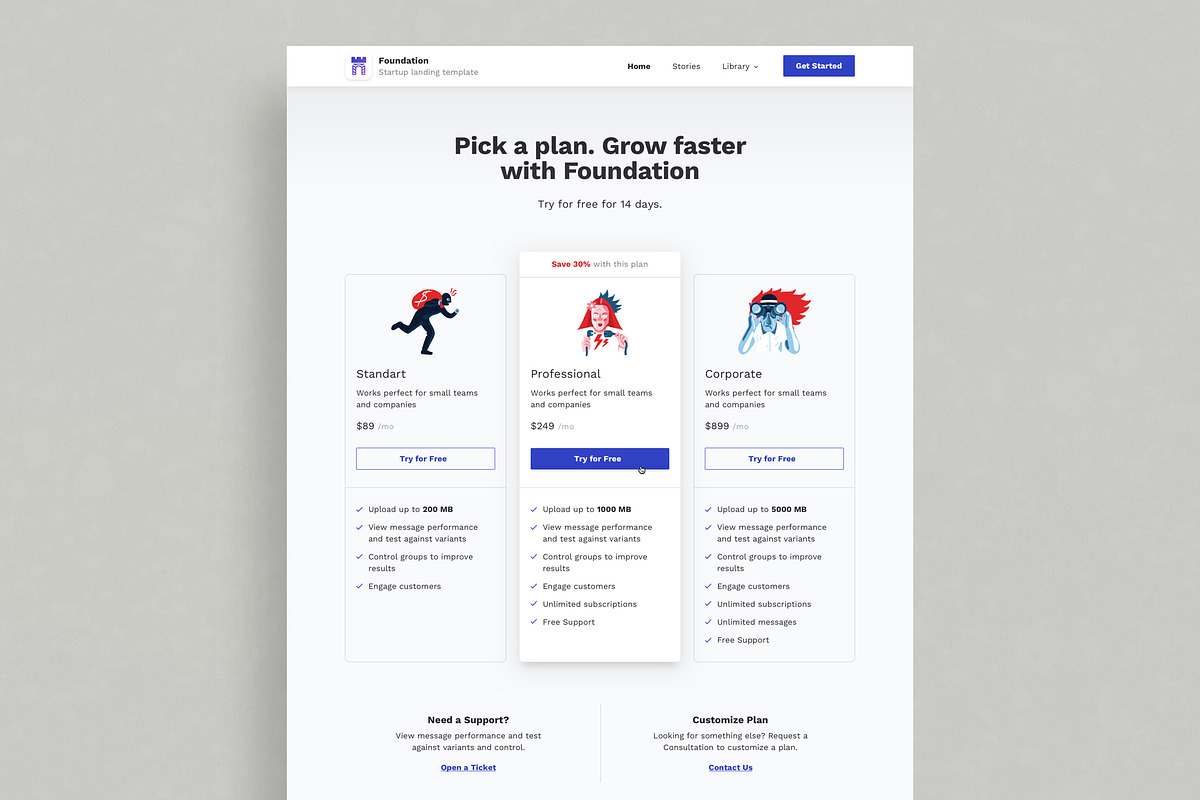 Bootstrap Landing Page HTML Template, a Landing Page Template by Nice, Very Nice (Photo 6 of 7)