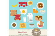 Breakfast Digital Papers & Clipart, a Pattern Graphic by JennyL Designs (Thumbnail 2 of 6)