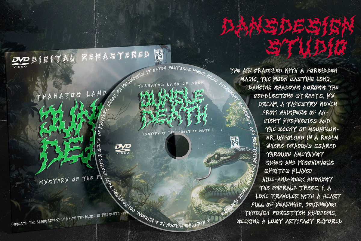 Serpent Horror Metal Gothic Display, a Blackletter Font by dansdesign (Photo 5 of 12)