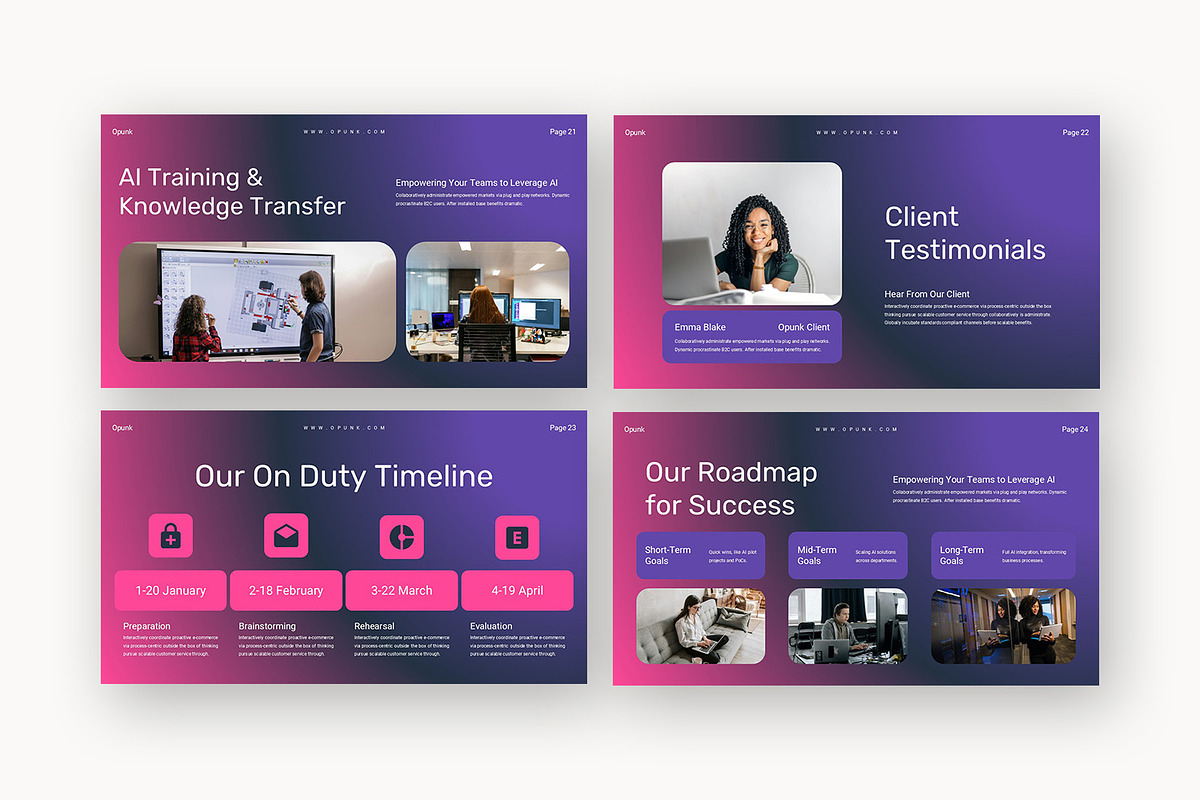 Opunk : AI Consultant Google Slides, a Presentation Template by Punkl Camp (Photo 5 of 16)
