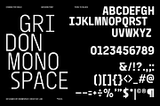 Gridon - Geometric Display Typeface, a Sans Serif Font by roomspace creative lab (Thumbnail 9 of 10)